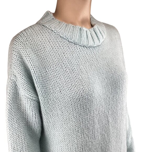 French Connection Womens Snuggle Pullover Sweater Size XS Xsmall Blue Mohair - Picture 8 of 10